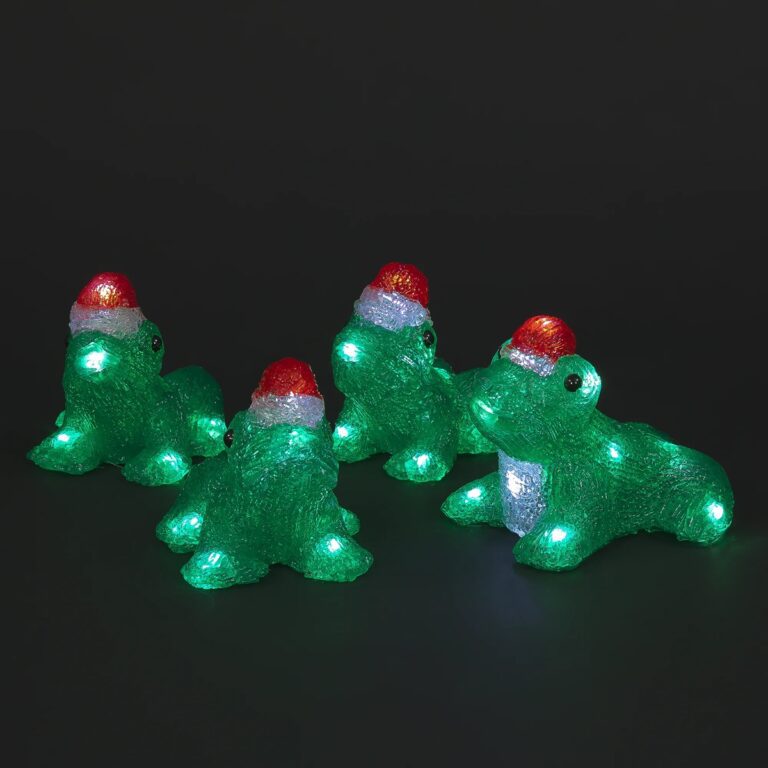 5029936981448 1 SnowTime Light Up Acrylic Christmas Frogs Decoration.jpg